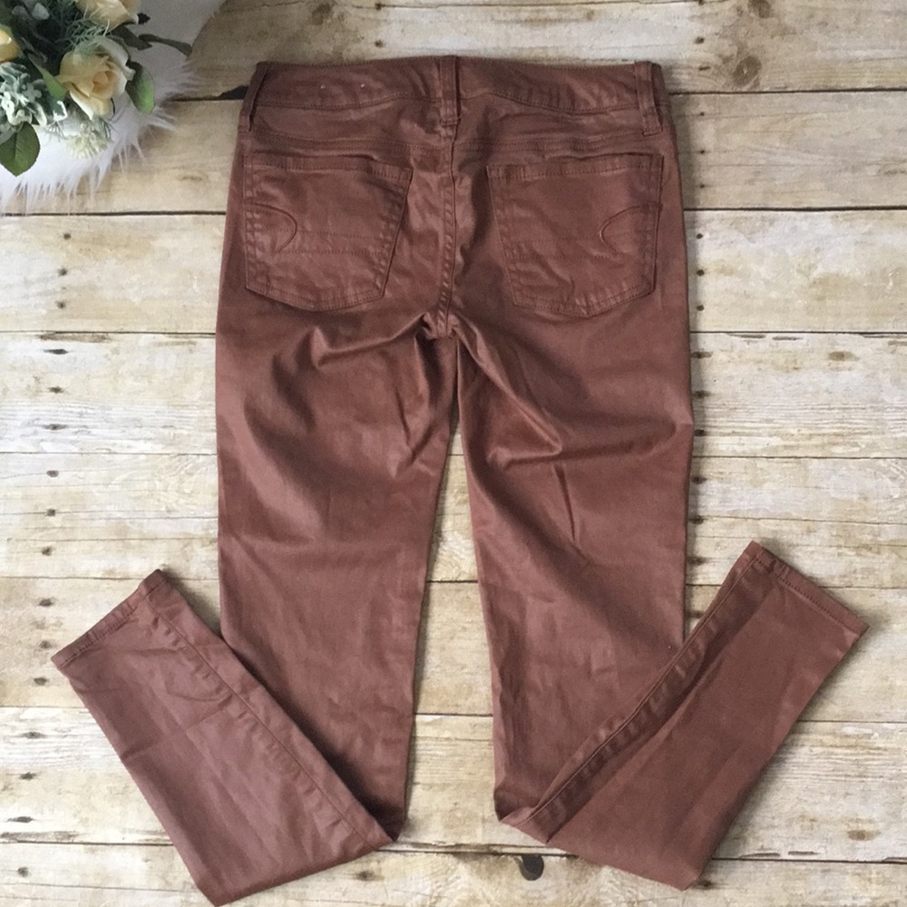 AEO Brown Stretch Jeggings Size 00 - Picture 6 of 7